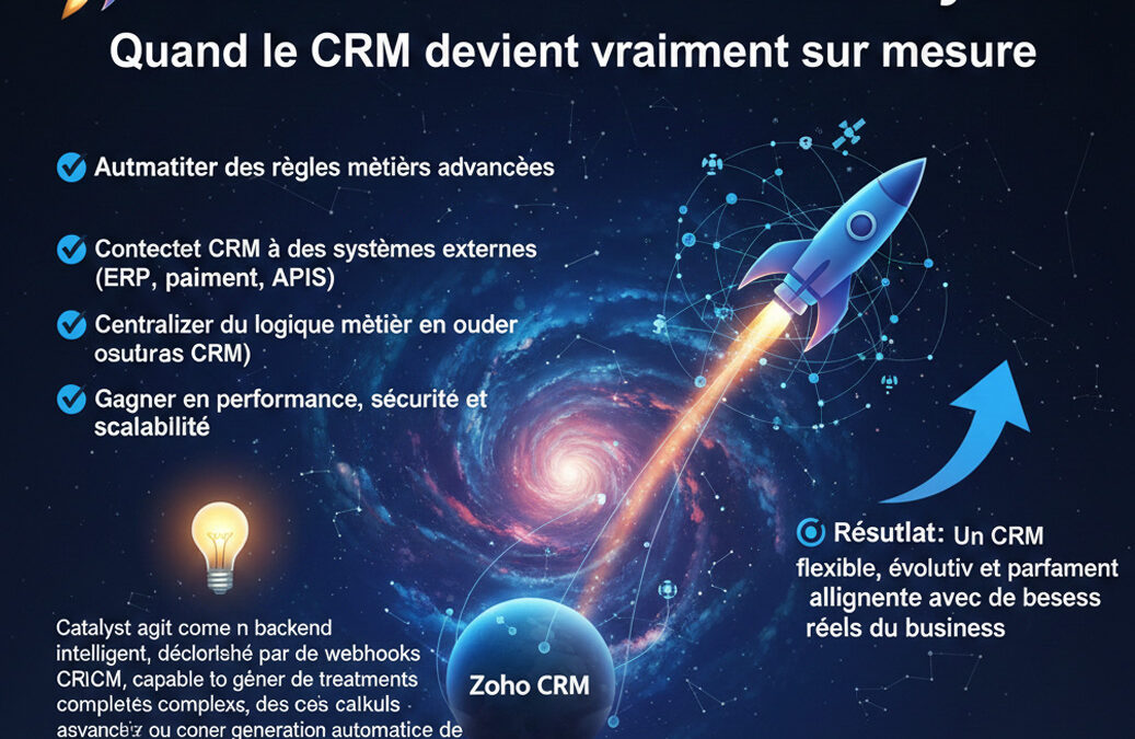 Titre :Utiliser Zoho Catalyst au sein de Zoho CRM : la puissance du sur-mesure et de l’automatisation   